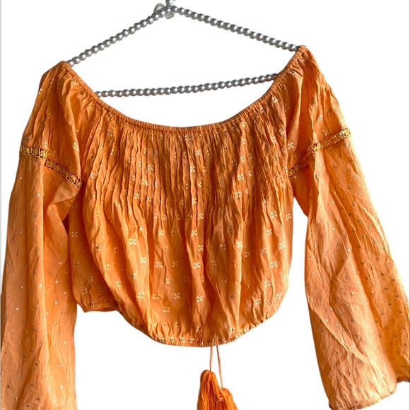 Orange Bohemian Blouse - Picture 5 of 10